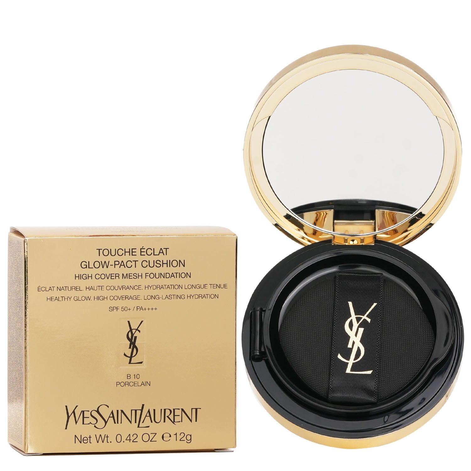 Yves Saint Laurent (YSL) Touche Éclat Glow-Pact Cushion foundation set.