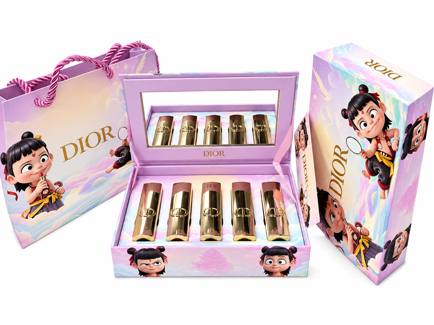 Dior lipstick gift set (Dior × Ne Zha collaboration)