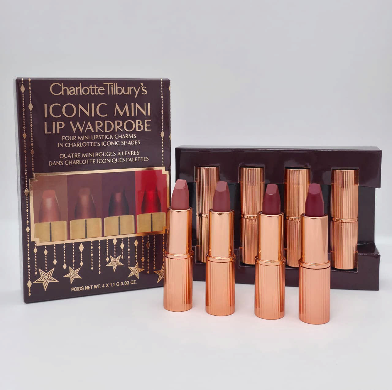 Charlotte Tilbury mini lipstick set.(Iconic Mini Lip Wardrobe)